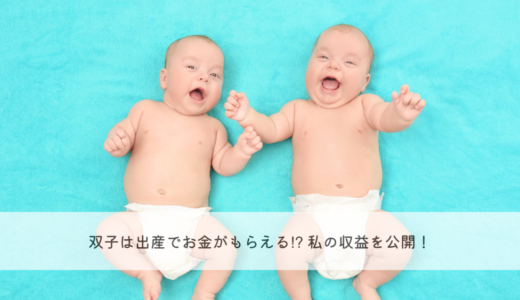 双子の出産・管理入院の費用はどれくらい？【収益を公開！】